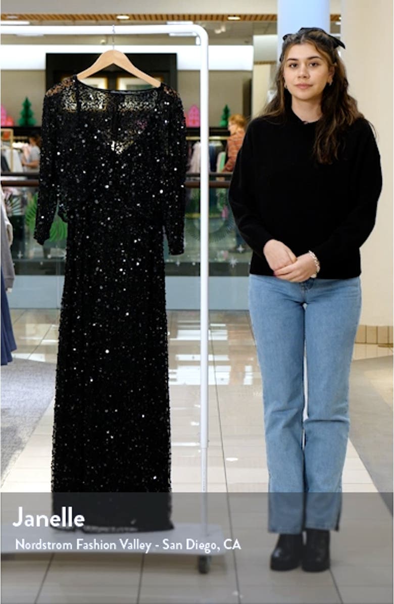 Sequin Mesh Gown with Jacket, sales video thumbnail