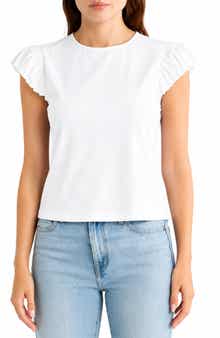 Ruffle Cap Sleeve T-Shirt