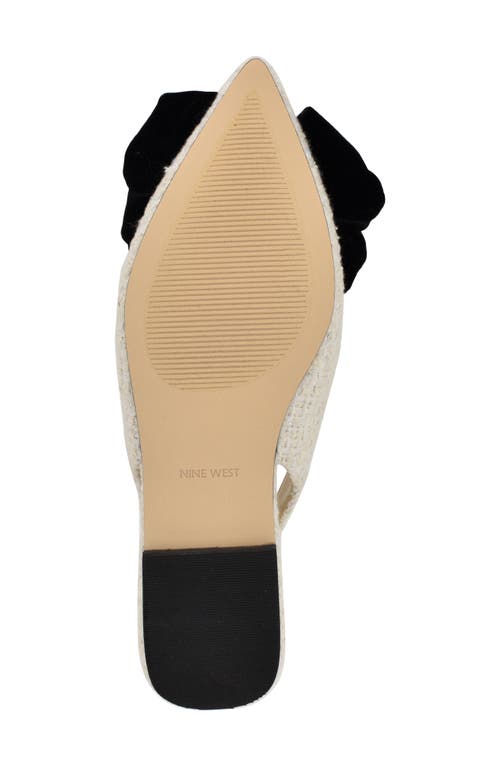 Shop Nine West Junnie Pointed Toe Slingback Flat In Ivory