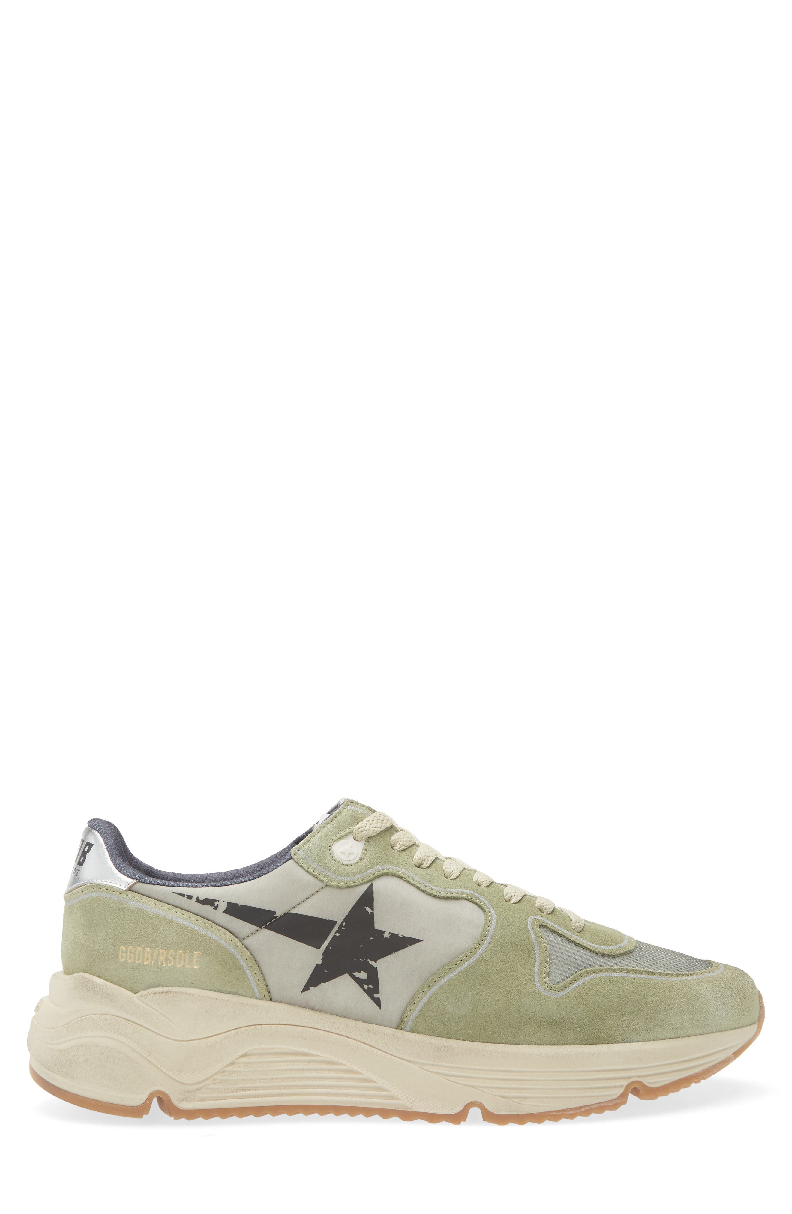 Golden Goose Running Sole Sneaker, Alternate, color, Sage Green/Black/Platinum