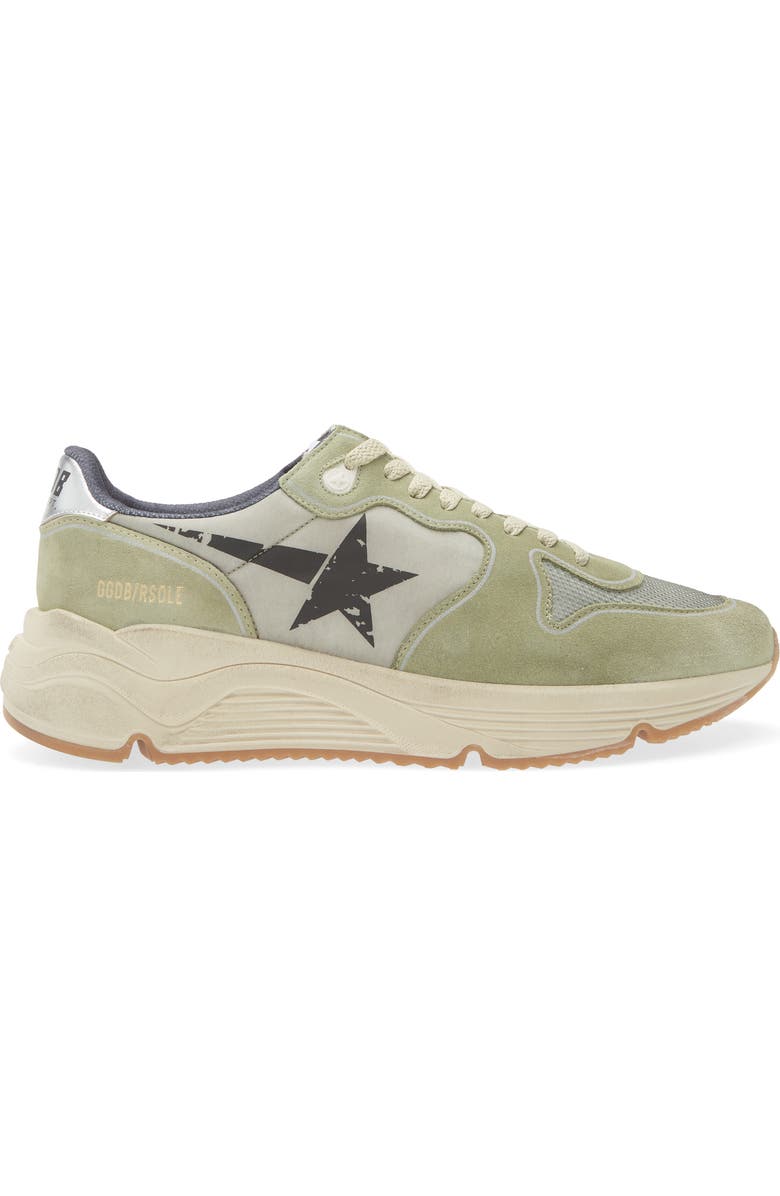 Golden Goose Running Sole Sneaker, Alternate, color, Sage Green/Black/Platinum