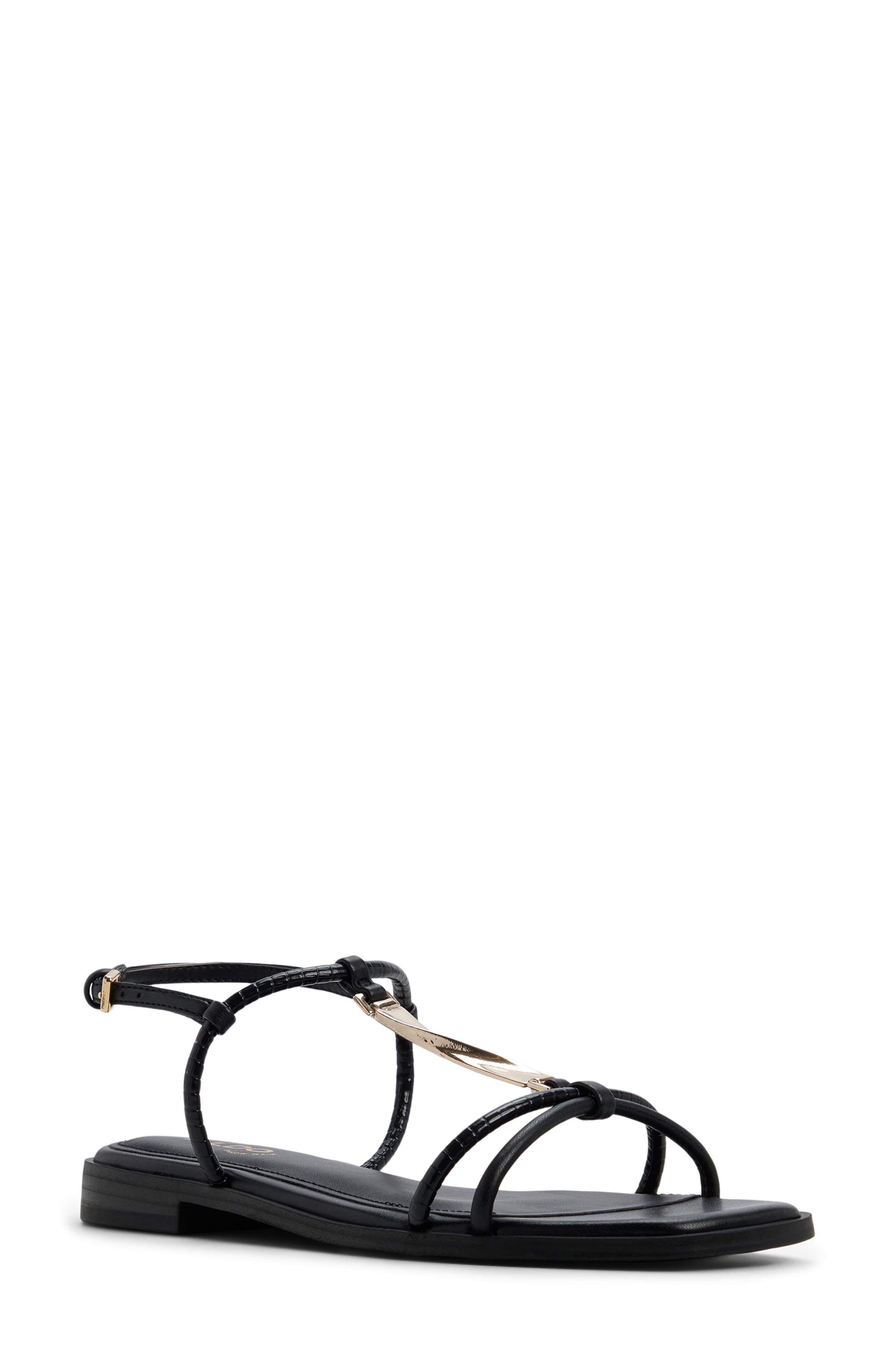 ALDO Ebaeryn Ankle Strap Sandal, Main, color, Black