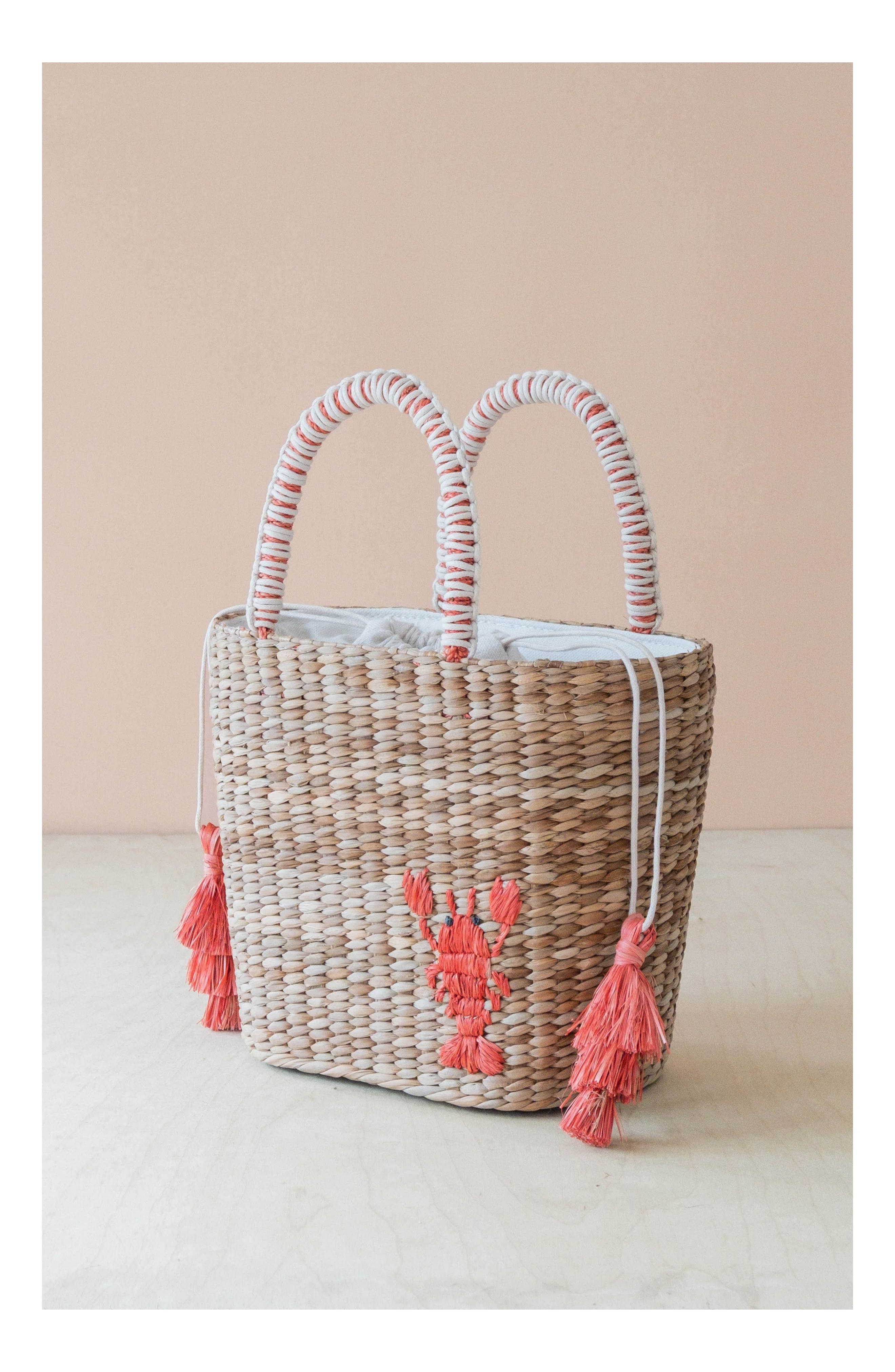 LIKHA Lobster Embroidered Tote Bag, Alternate, color, 