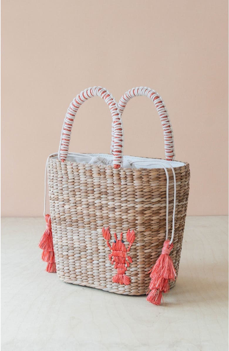 LIKHA Lobster Embroidered Tote Bag, Alternate, color,