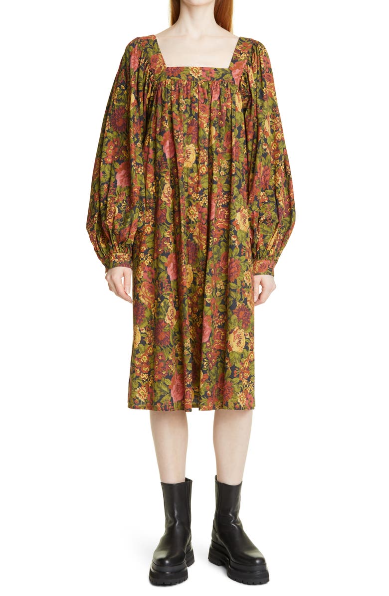 Batsheva x Laura Ashley Beaumaris Floral Long Sleeve Dress, Main, color, 