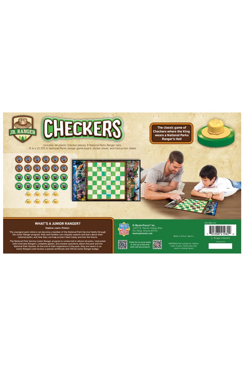 Jr. Ranger Checkers Board Game, Alternate, color, Multicolor