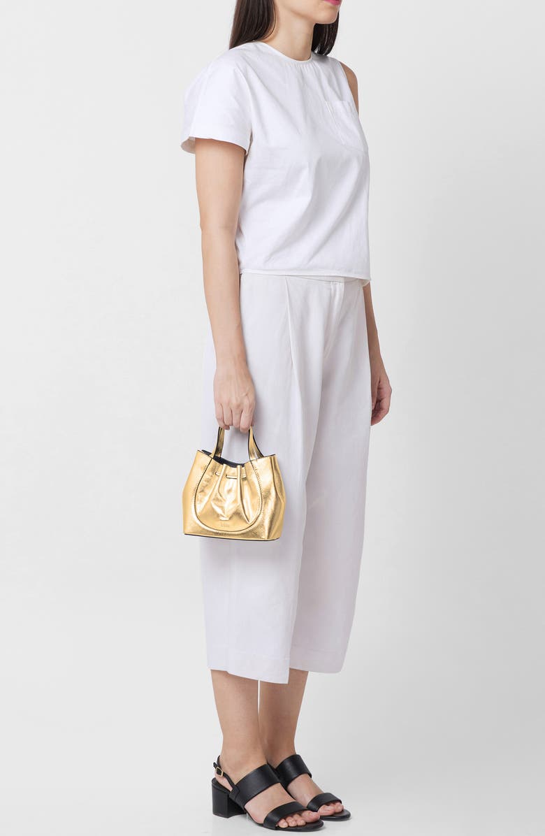 behno Mini Katrina Metallic Leather Crossbody Tote, Alternate, color, Gold