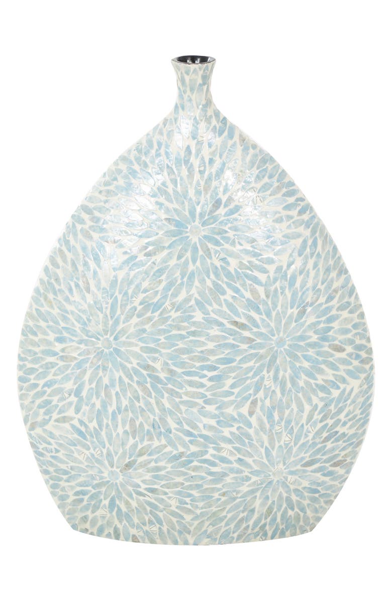 VIVIAN LUNE HOME Mother of Pearl Vase, Main, color, Light Blue