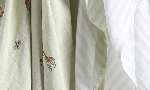 Nordstrom 2-pack Assorted Muslin Swaddles In Zoo Pack