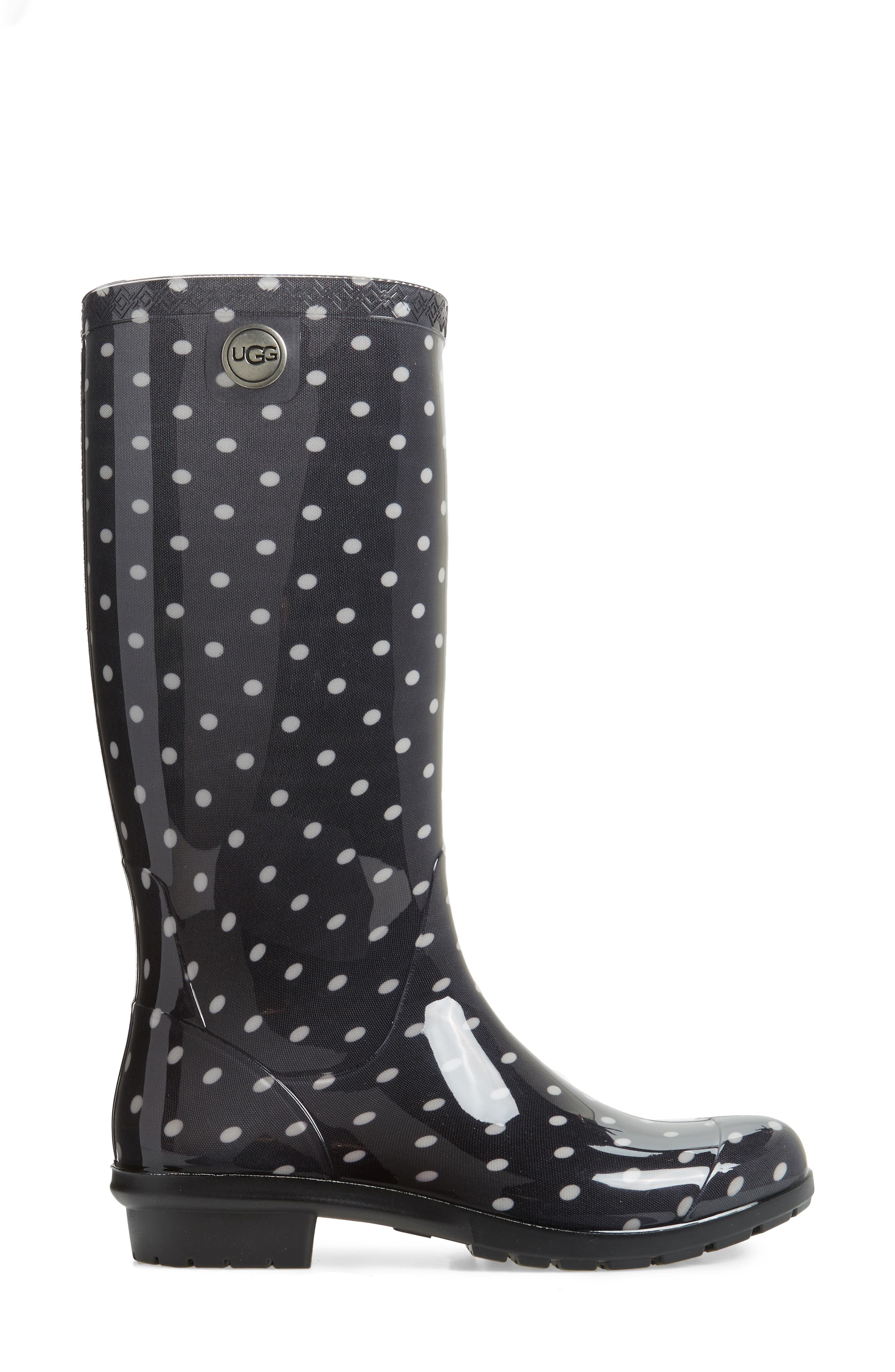 UGG<sup>®</sup> Shaye Polka Dot Rain Boot, Alternate, color, 
