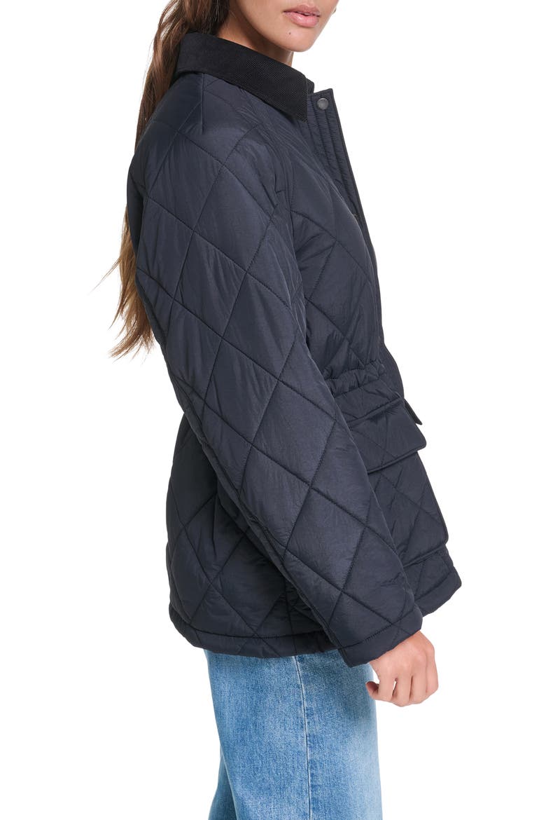 Diamond Quilted Jacket, Alternate, color, BLACK