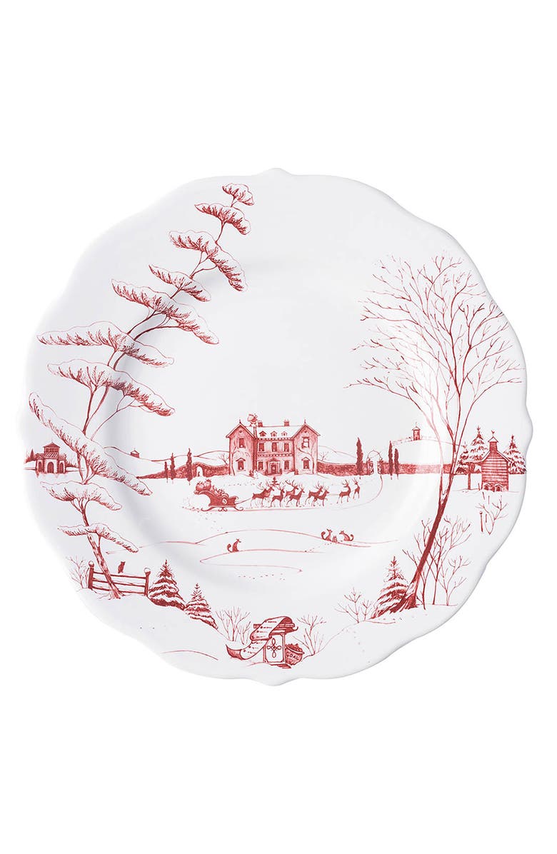 Juliska Country Estate Winter Frolic 16-Piece Dinnerware Set, Alternate, color, Ruby