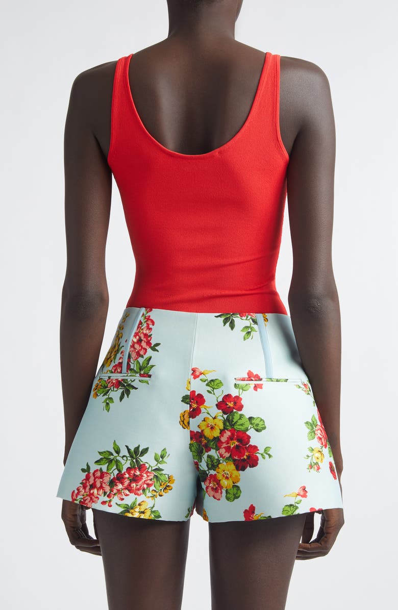 Brandon Maxwell The Scarlett Scoop Neck Bodysuit, Alternate, color, Red