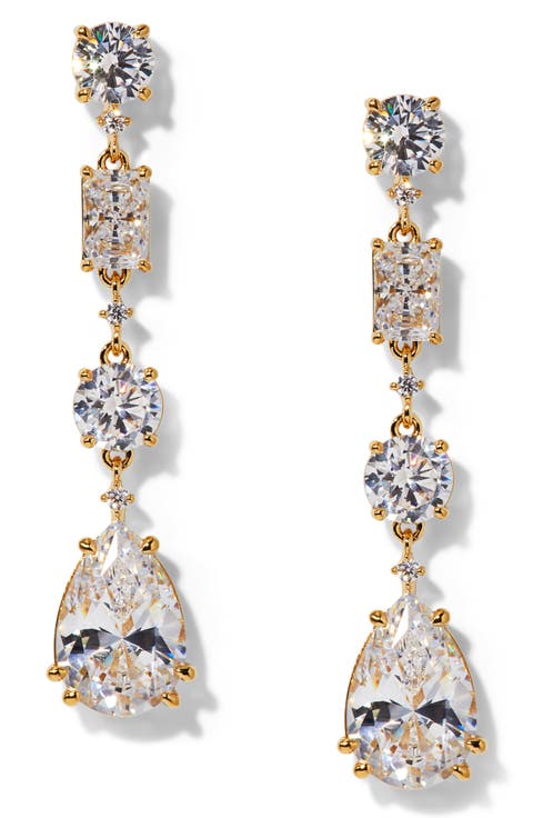 Everleigh Cubic Zirconia Linear Drop Earrings