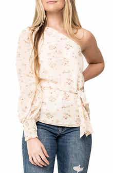 GIBSONLOOK Floral One-Shoulder Blouse