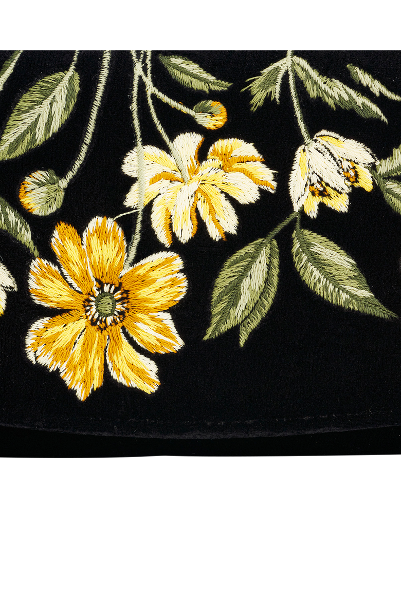 Botanical Velvet Embroidered Purse Large, Alternate, color, Black