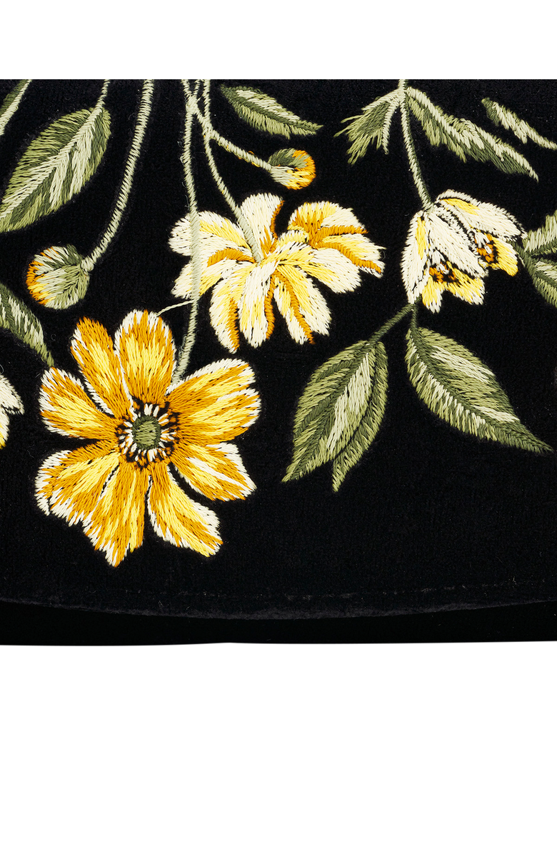 Fable England Botanical Velvet Embroidered Purse Large, Alternate, color, Black