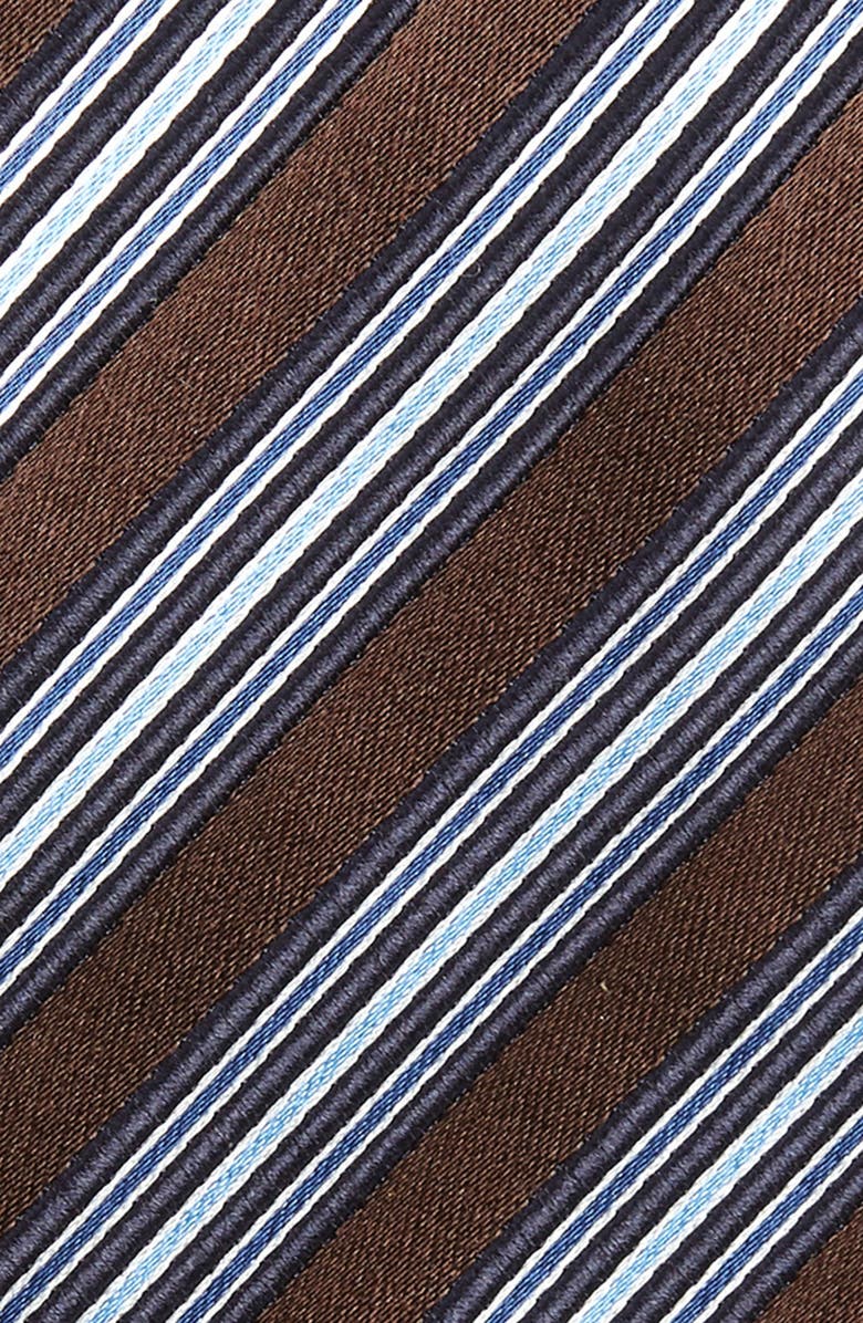 ZEGNA Ermenegildo Zegna Stripe Silk X-Long Tie, Alternate, color, 
