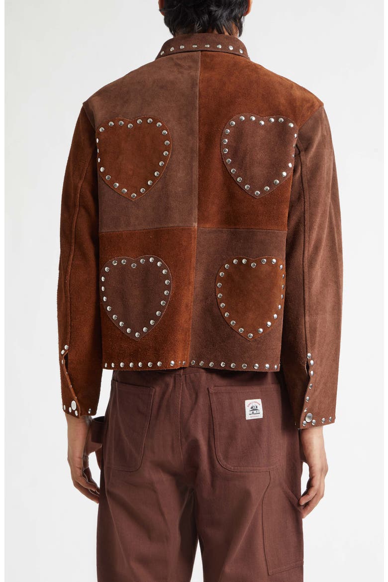 Hearts Suede Welding Jacket, Alternate, color, BROWN TAN