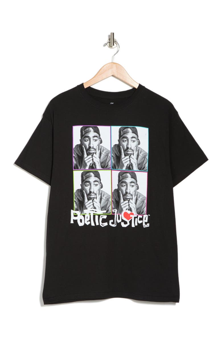 Philcos Poetic Justice Square Tupac Graphic T-Shirt, Alternate, color, 