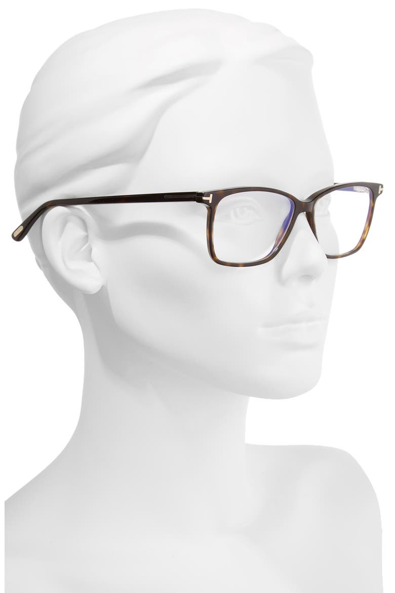 55mm Blue Block Optical Glasses, Alternate, color, DARK HAVANA/ BLUE