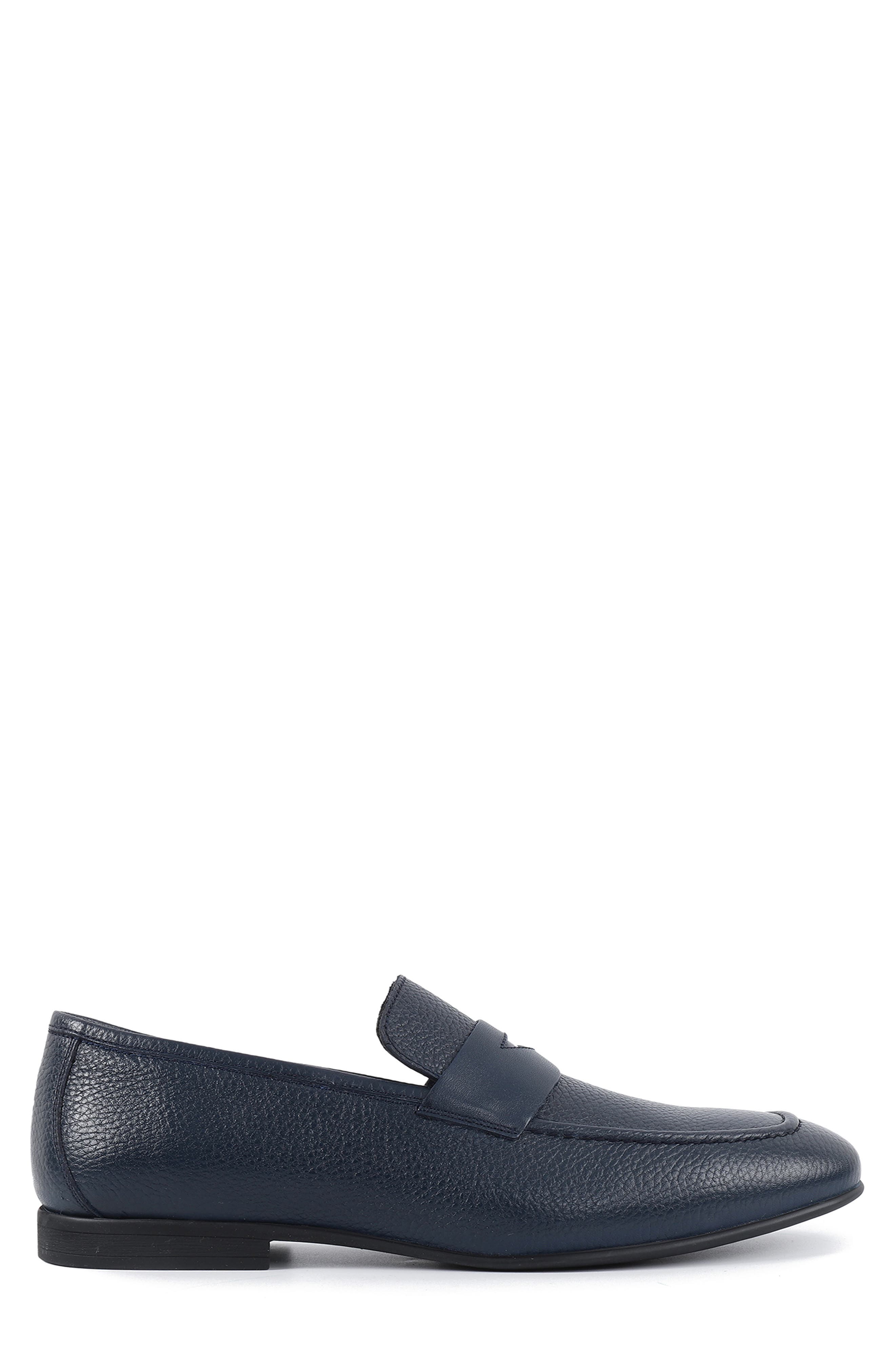 VELLAPAIS Amaretto Penny Loafer, Alternate, color, Navy Blue