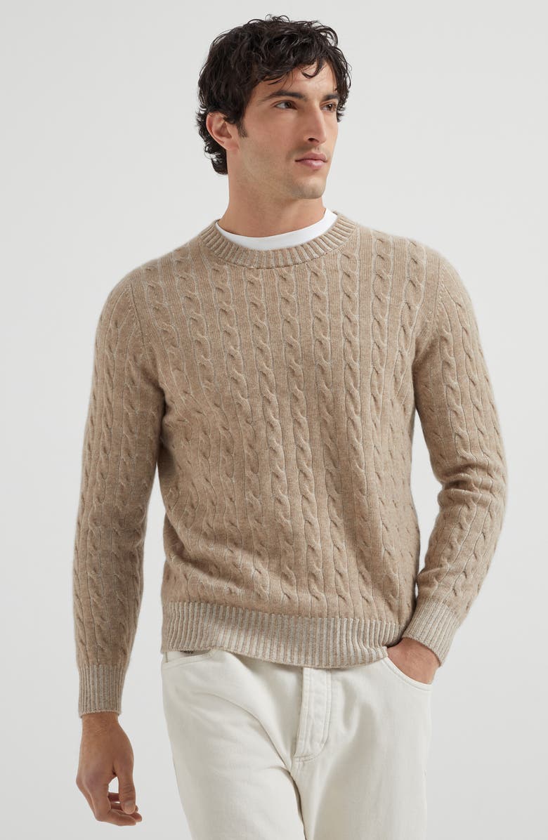 Brunello Cucinelli Vanisé sweater, Alternate, color, Brown