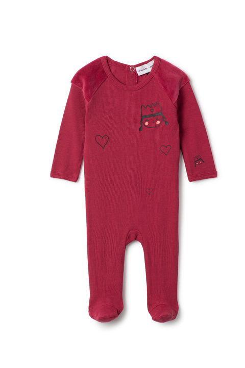 Princess Print Ribbed Romper (Baby)