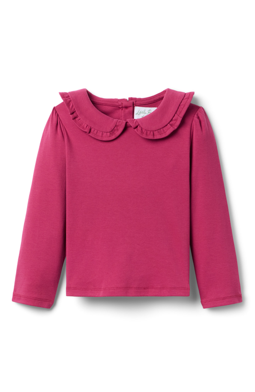 Little Paper Kids Laurel Long Sleeve Knit Tee In Pink