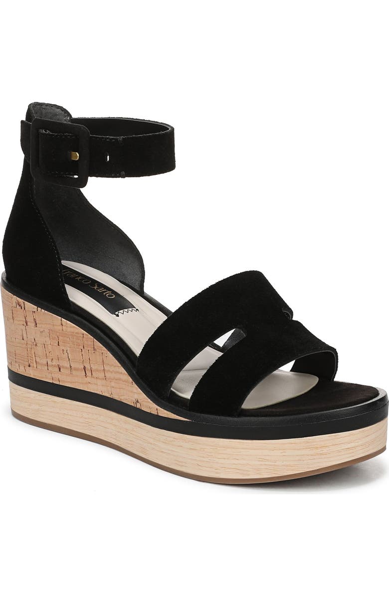 Franco Sarto Madaya Platform Wedge Sandal, Main, color, Black