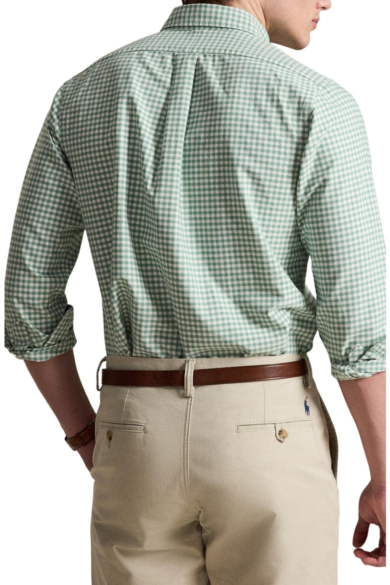 Classic Fit Gingham Cotton Button-Down Oxford Shirt, Alternate, color, FADED MINT/ WHITE