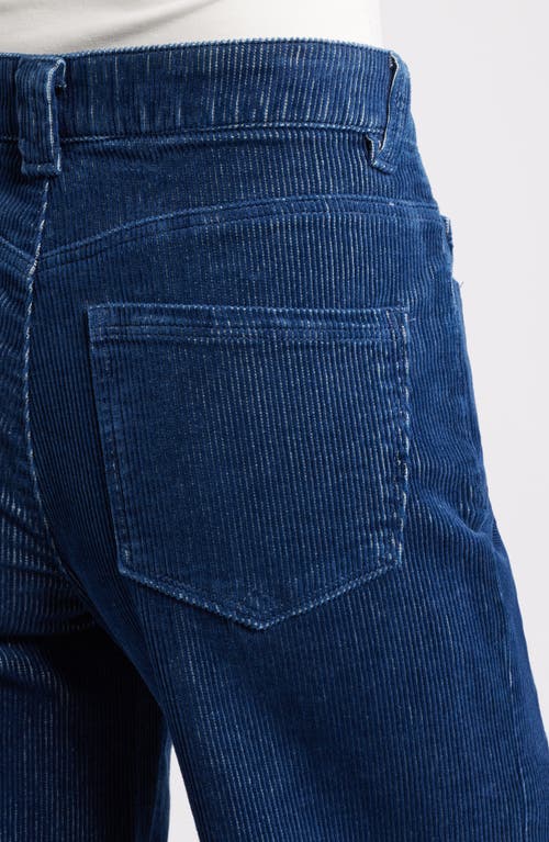 Wit & Wisdom Sam High Waist Wide Leg Corduroy Jeans In Blue