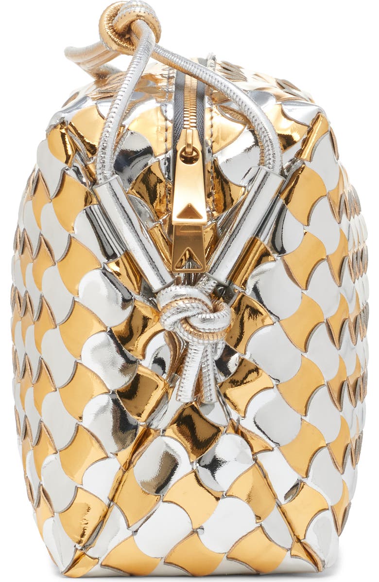 Bottega Veneta Small Pavimento Metallic Leather Crossbody Bag, Alternate, color,