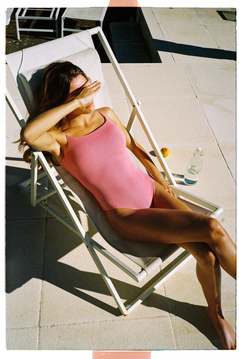 The Jetties One-Piece Swimsuit, Alternate, color, STRAWBERRY