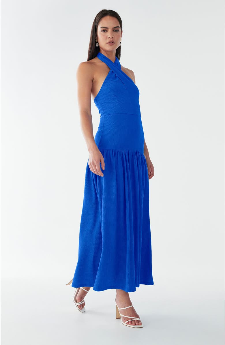 BWLDR Harvi Midi Dress, Alternate, color, Bright Blue