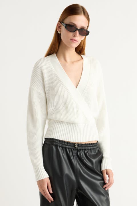 Maren Cropped V-Neck Sweater