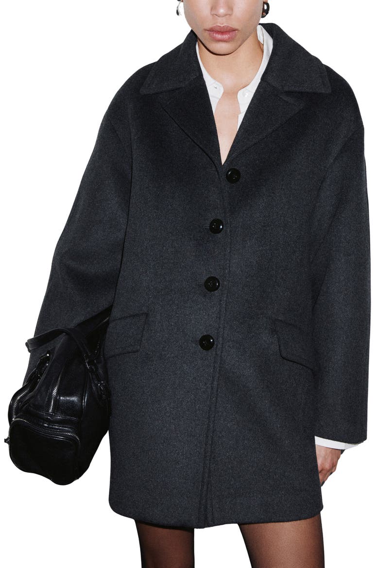 Wool Blend Coat, Main, color, GREY