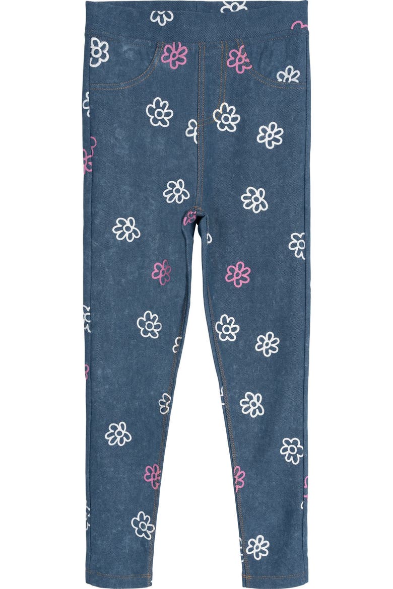 Ruffle T-Shirt and Denim Jeggings Set, Alternate, color, Bluey Lavender Blue