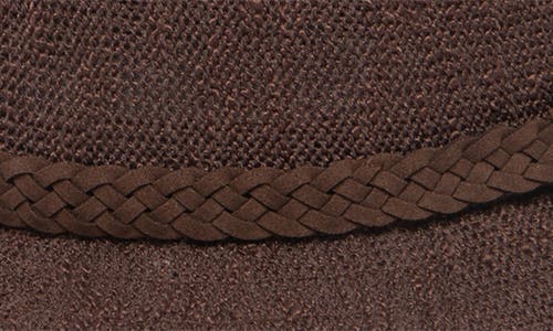 San Diego Hat Faux Suede Trim Knit Fedora In Brown