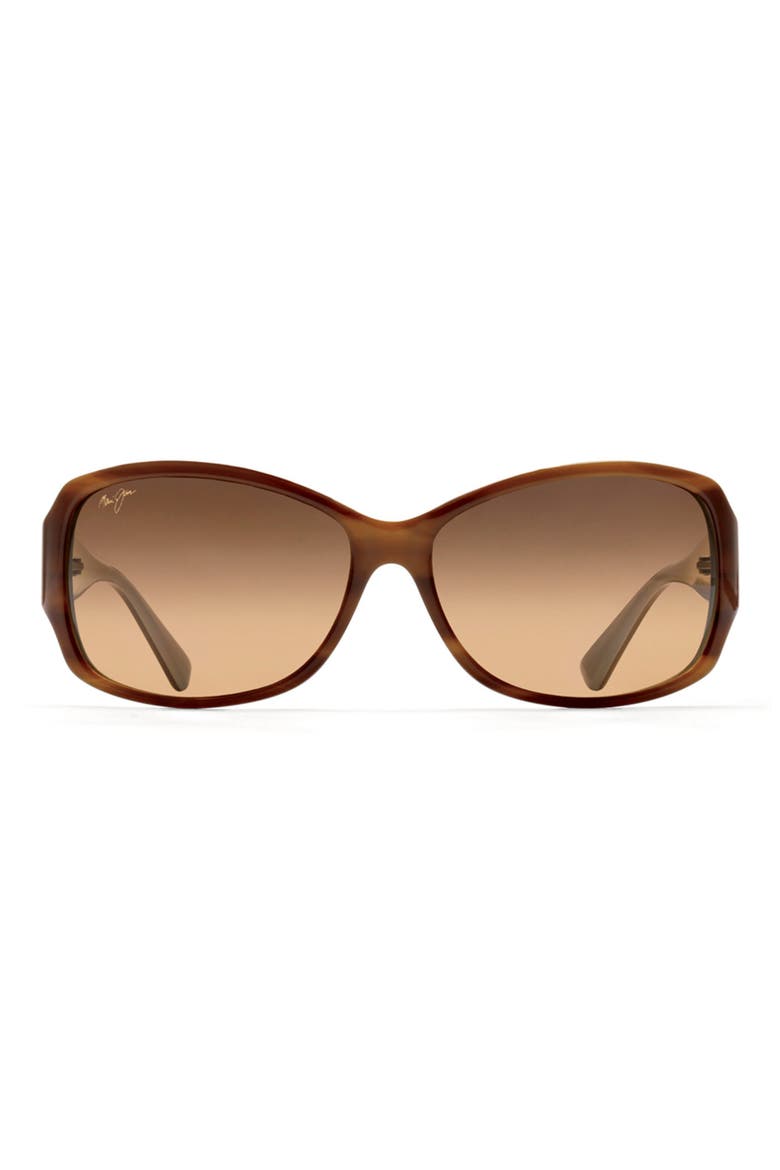 Nalani 61mm Polarized Square Sunglasses, Main, color, TORTOISE/ WHITE/ BLUE