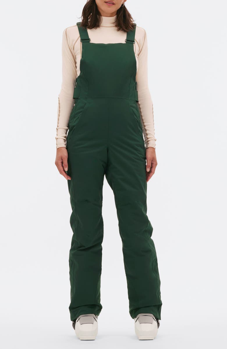 Halfdays Carson Waterproof Snow Bib Overalls, Main, color, Alpine Green