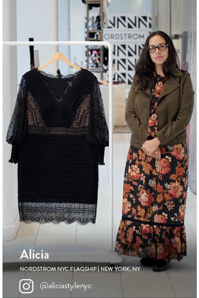 Lace Detail Long Sleeve Cocktail Dress video