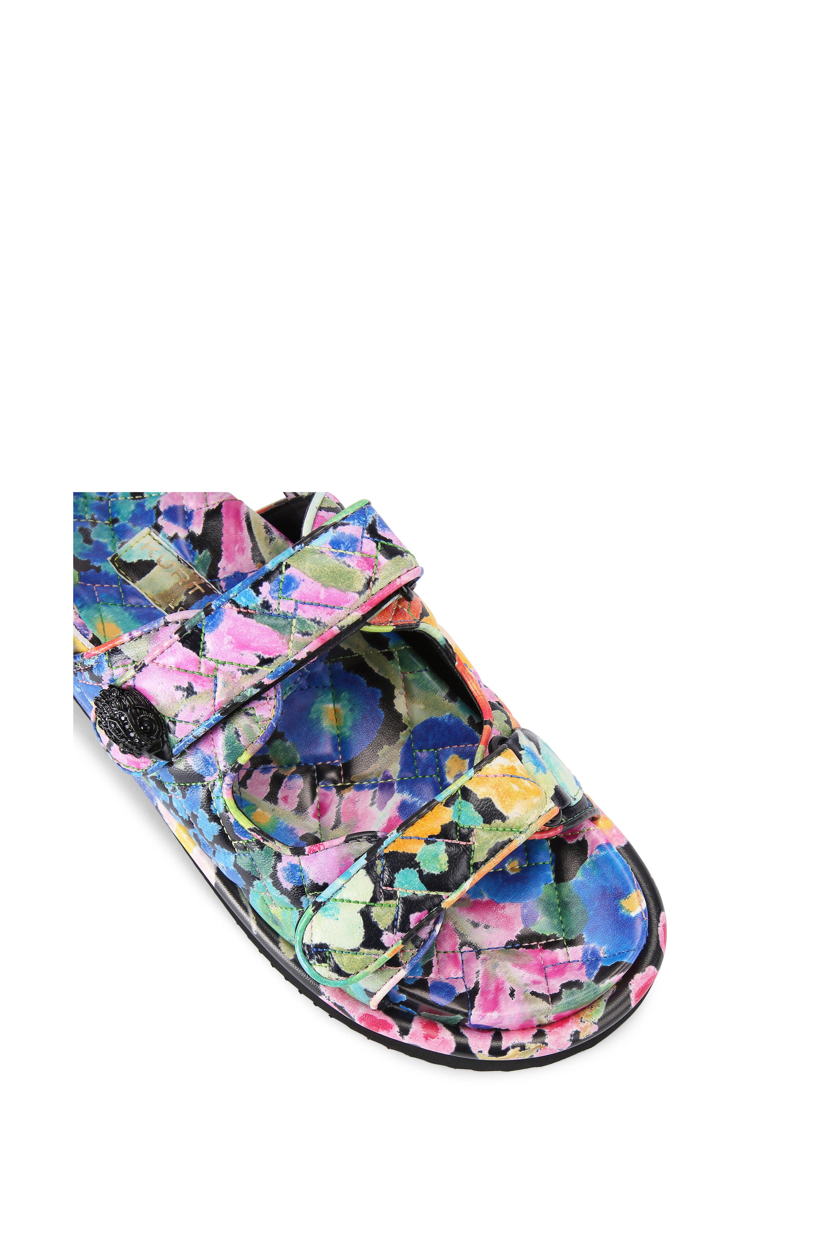 Kurt Geiger London Orson Floral Print Quilted Sandal, Alternate, color, 