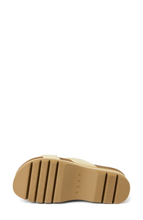 Reef Cushion Vista Higher Platform Slide Sandal In Raffia