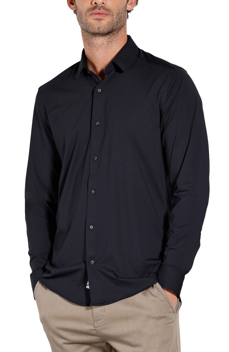 URBAN PERFORMANCE Bold Recicle UV Protection Tech Shirt, Main, color, Black