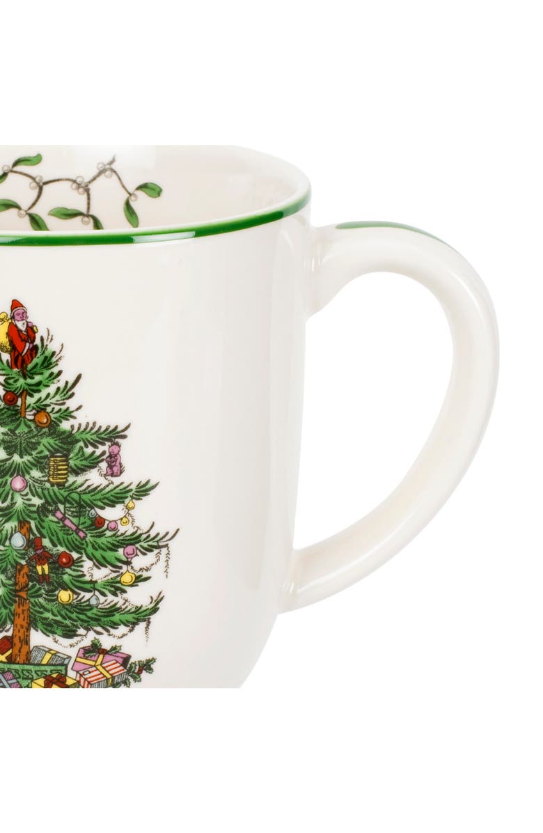 Spode Christmas Tree Coffee Mug, Alternate, color, Green