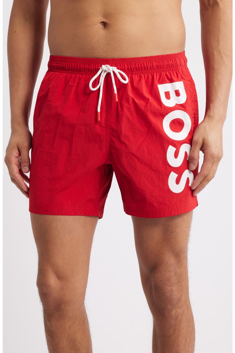 Octopus Swim Trunks, Main, color, MEDIUM RED