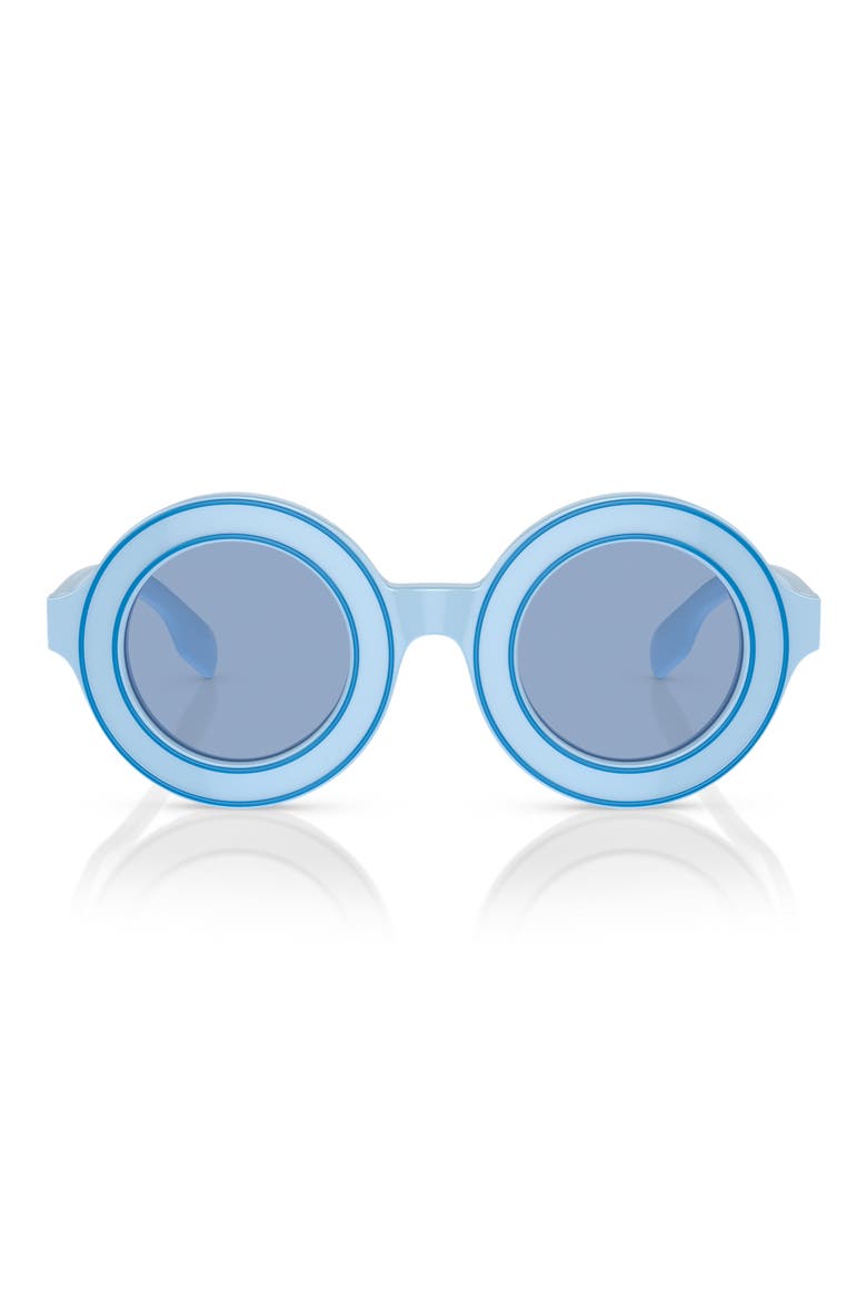 Kids' 40mm Round Sunglasses, Main, color, AZURE / LIGHT BLUE