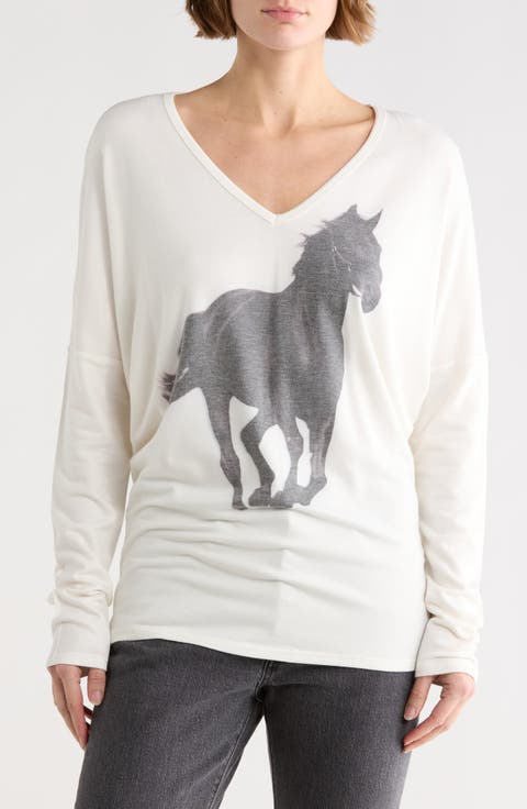 Horse V-Neck Sweater