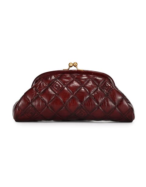 Petunia Quilted Leather Beauty Pouch